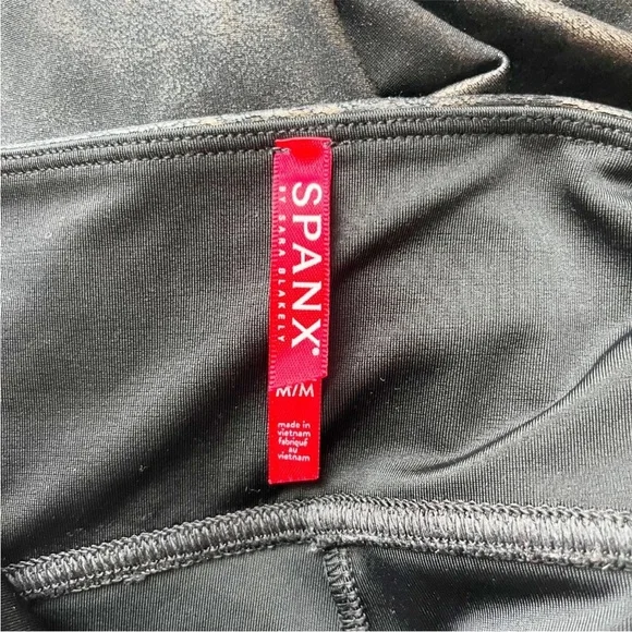 Spanx Metallic Leopard Print Leggings Brown & Black - Women's Size Medium - Picture 5 of 6